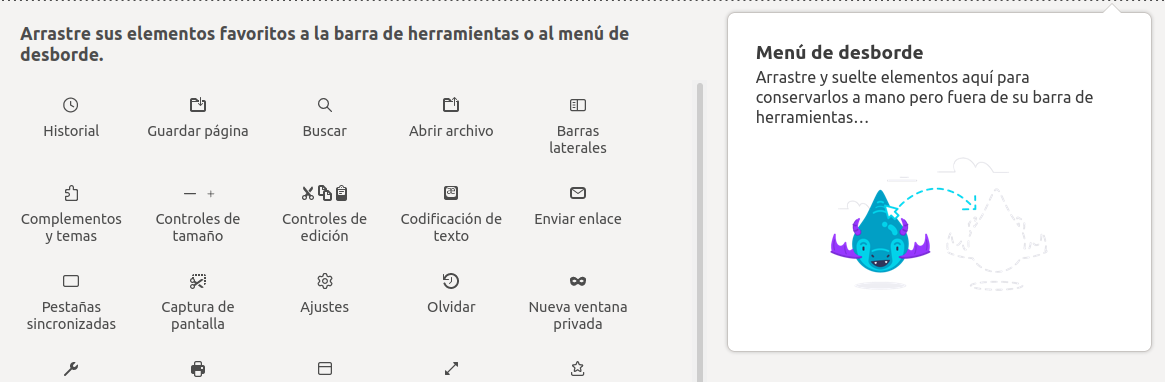 recorte personalizar menu de desborde